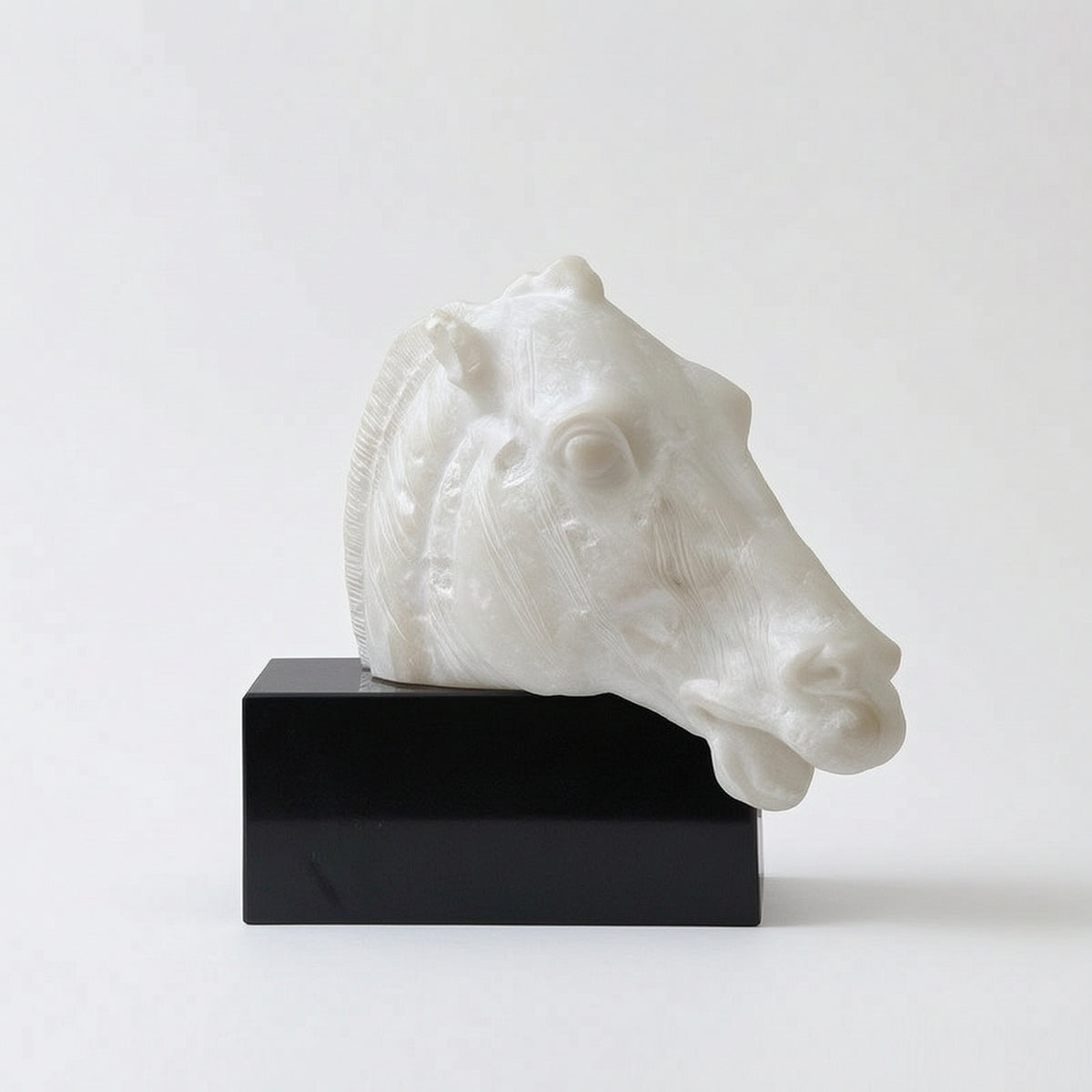 Horse Head Statue Resin Horse Head Sculpture Carved for Living Room, Entryway