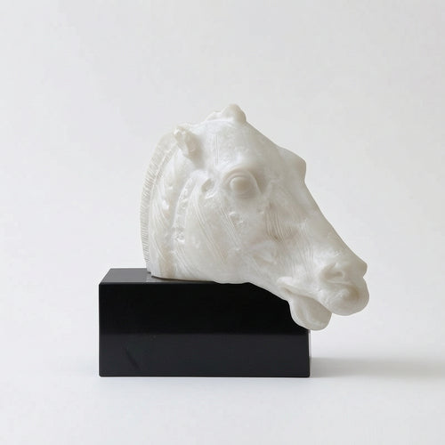Horse Head Statue Resin Horse Head Sculpture Carved for Living Room, Entryway