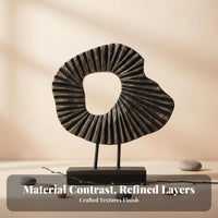 Interwoven Rings Decorative Piece Wabi-Sabi Design Ring-Shaped Figurine Modern Design Visually Striking-Catching Centerpiece