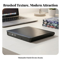 USB Drive Activity Light Slot-Load Drive Brushed Metal CD DVD Reader Writer