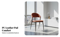 Upholstered Shell Chair Nordic Appearance Accent Furniture Light Luxury Stylish Easy Assembly for Homeowners, Kitchen