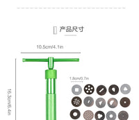 陶艺工具挤泥器 陶泥枪儿童手工diy制作旋转式铝合金粘土挤出器