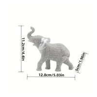 Beaded Elephant Statue Good Luck Home Decor Protection for Desktop
