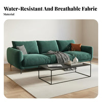 Straight-Line Settee Wabi-Sabi Inspired Sofa Skingentle Fabric Couch for Apartment Dwellers, Homeowners, Living Room, Studio Flat, Lounge Area
