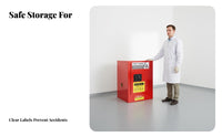 Fire-Resistant Blast-Resistant-Proof Cabinet Heavy-Duty Steel Construction Safety Cabinet Double Ventilation Hazardous Material Storage Locker Adjustable Shelves for Laboratory Technicians, Industrial Workers, Workshop, Warehouse, Hospital, School