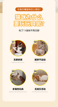 New 2-in-1 Electric Cat Teaser Wand with Auto Lift, Dual Play Modes, Dual Fixing Straps and Suction Cup Pet Toy