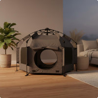 Hexagon Pet Fence Zippered Door Feline Playpen Breathable Mesh for Nursery