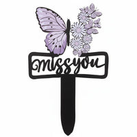 Memorial Plaque Poem Inscription Cemetery Memorial Stake Sign Meaningful Inscription Heart Grave Decoration for Gravesite