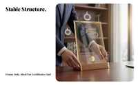 Long-Lasting Acrylic Certificate Holder Polished Edges A4 Document Display Stand Easy Assembly for Schools, Desk, Retail Shop