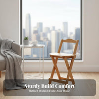Folding Bar Stool with Backrest Foldable Folding Counter Stool with Backrest