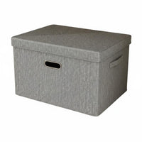 Lidded foldable container Large Capacity Lidded textile Box Foldable Design