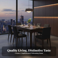 7 Pieces sturdy Wood Frame Rectangular Table with 6 Chairs Sintered Sta single Top Dining Room Set Modern Minimalist Design Household Furniture Easy to Clean for Families, Hosts, Homeowners, Family Meals, Entertaining Guests, Kitchen, Home