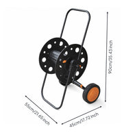 Hose Reel Cart with Crank Stable Hose Reel Cart with Handle Smooth for Yard