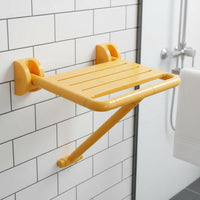 Space Saving Wall Mounted Shower Seat Easy to Install Wall Mounted Shower Chair Elastic Assisted for Seniors, Hospital, Nursing Home