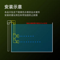 鱼缸造浪旋转出水口小风扇旋转式排水口周转箱透明亚克力底滤侧滤