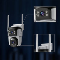Cellular Triple-Lens Security Camera Motorized Three-Lens Security Camera for Homeowners, Builders, Farmers, Yards, Driveways, Construction Sites, Farms