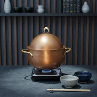 Hammered Copper Soup Pot Domed Lid Cookware Food Safe