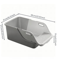 Litter Box with Sifting Tray Roomy Pet Supply Odor Control for Apartment, Cats