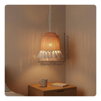 Bohemian Tassel Hanging Light Retro Design Boho Bell Hanging Lamp for Restaurant