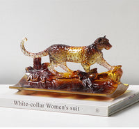 现代简约风金钱豹摆件招财进宝家居客厅办公室老板桌装饰开业礼品