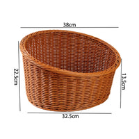 Woven Basket Shallow Bread Basket Sturdy