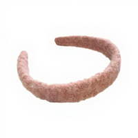 Soft Plush Headbands for Kids coral tan Brown