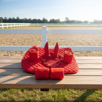Racing Horse Tack Set Shielded Quilted Horse Pad Set Mesh for Riding, Training