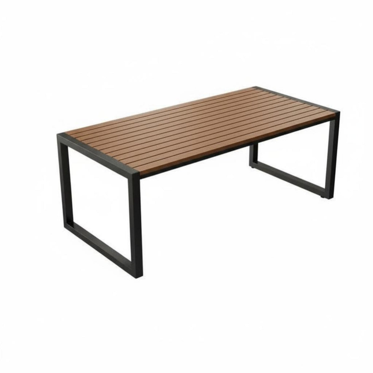 4-Person Slatted Table and Chair Combo Easy to Clean Patio Dining Set Umbrella Hole Included Stackable Chairs for Adults, Garden