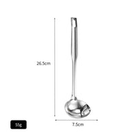 Long Handle Hot Pot Ladle 304 Stainless Steel Oil Separator Ladle for Home Cooks