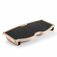 Non-Slip Wooden Rocker Board Floor-Friendly Wooden Balance Board Stable Fitness Equipment Sturdy for Office Workers, Home Workouts, Standing Desk