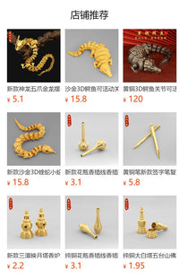 黄铜响尾蛇活动关节仿真做旧立体蛇摆件古法微景观工艺品蛇年摆件