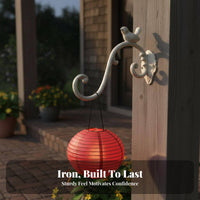 Cast Metal Avian Hook Multi Functional Cast Iron Wall Simple Installation to Install Decorative Plant Hanger for Outdoor