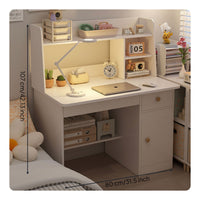 Computer Desk with Hutch and Drawers Desk with Shelves Writing Desk with Bookshelf Workstation Engineered Wood Storage Shelves Suitable for Student Study Home Office Dorm Room