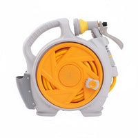 Tangle-Tangle-Resistant Hand-Carry Water Hose Reel 7 Spray Patterns Portable Hose Reel Set Gardening Tool for Patio