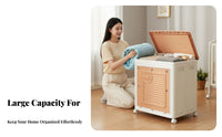 foldable Wheeled Box Large Capacity Storage Container Stackable for Dorm Room