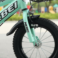 Kids' Bike with Training Wheels High-Carbon Steel Frame Beginner Beginner Bike Children's Bike with Back Seat for Beginners, Young Children, Outdoor