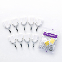 Adhesive Wall Hooks Hook Set, Strong Adhesive Wall Hooks No Drill for Apartment Decor, Damage Hanging for Kitchen , Apartment Must Haves for Renter