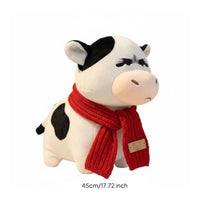 Soft and Cuddly Grumpy Cow Plushie Creative Gift Farm Creature Toy Decorative for Children, Home Decor