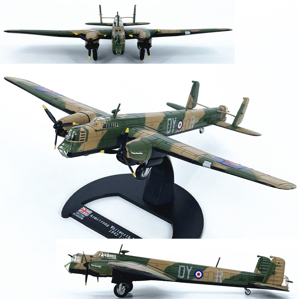 1:144 British Whitley Heavy Bomber Model, Die-cast Finished Aircraft Model, Collectible