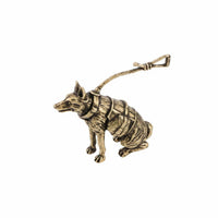 Brass German Herder Figurine Handcrafted Detail German Herder Table Ornament Vintage Style House Decoration for Shelf