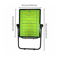 Dry Erase Freestanding Soccer Board Portable Soccer Coaching Board Height Adjustable for Coaches, PE Teachers, Training, Locker Room