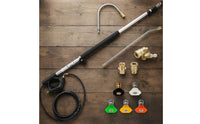 Telescoping Pressure Washer Wand No Ladder Needed Pressure Washer Extension Wand Rust-Resistant Brush Head Included for Garden