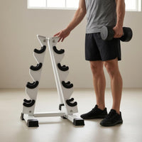 A-Shaped Dumbbell Rack Curved Cradles Dumbbell Rack Non-Slip for Home Gym