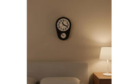 Weekday Wall Clock Artistic Design Clock with Day Display Minimalist Home Decor for Living Room, Bedroom