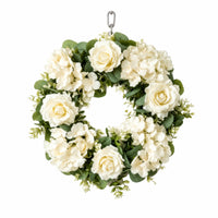 Rose Wreath with Hydrangeas Artificial Wreath with Hydrangeas Decorative
