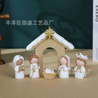 Cartoon Resin Nativity Scene Christmas Decoration