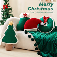 2025 Christmas Throw Pillow Decorative Plush Cushion