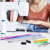 16 Pieces Drawstring Threader Tool Set Portable Bodkin Slim for Sewing, Crafters
