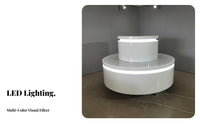 High-Gloss Finish Modern Lighted Display Counter Stable and Sturdy LED Display Table Fully Assembled Illuminated Retail Pedestal for Exhibit Room Managers, Event Planners, Exhibitions, Exhibit Rooms, Trade Exhibit S, Company Reception Areas