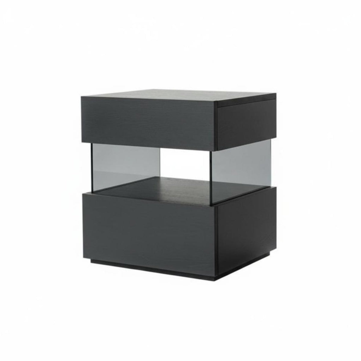 Suspended-Top Bedside Cabinet Minimalist Design Nightstand Levitating Visual Effect Design Space-Saving for Adults, Small Areas